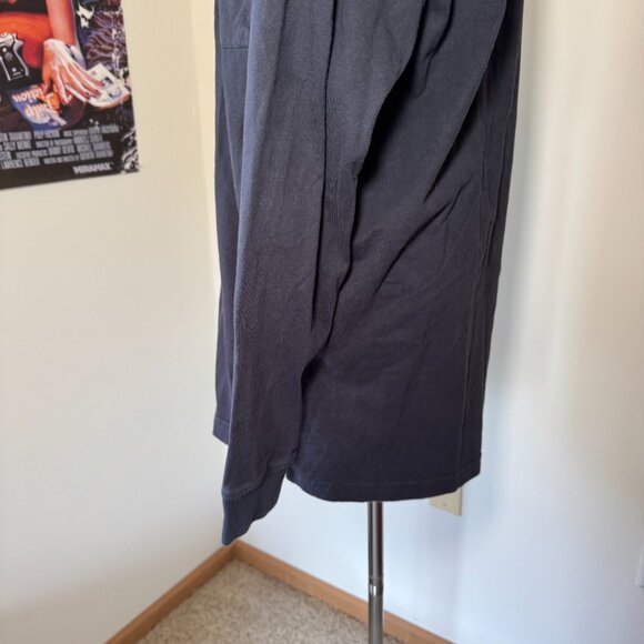 Wrangler Navy Blue Long Sleeve Work Heavy Duty Shirt - Picture 8 of 12